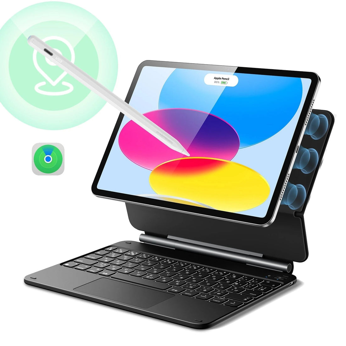 iPad 11th (A16,2025) Rebound Magnetic Keyboard Case and Pencil Bundle-UK Layout-Black ESR ESR