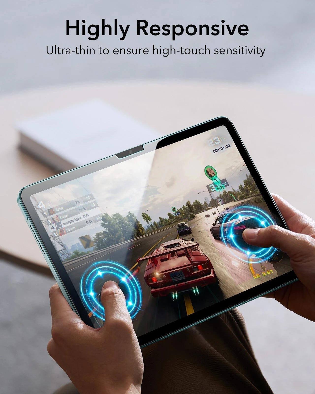 iPad Air 13" (2025) Paper-Feel Tempered-Glass Screen Protector Set - 2 Paper-Feel Tempered-Glass + 2 UltraFit Classic ESR ESR